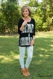 *1 LEFT - LARGE* Seaside At Night Tie-Dye Top - Black