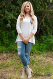 Sedona Sunset Top - Heather Gray