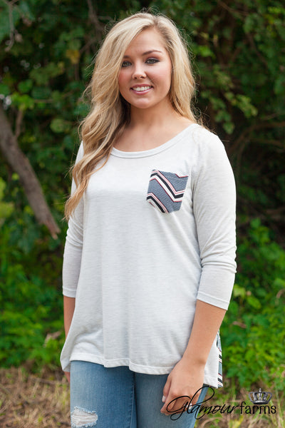 Sedona Sunset Top - Heather Gray