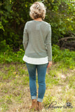 Selma Striped Top - Dark Gray