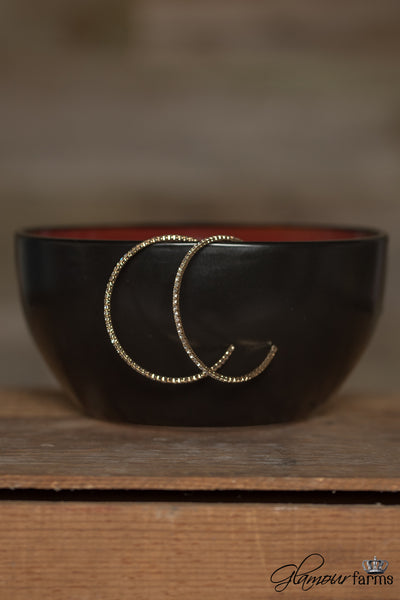 Shine Brightly Hoop - Clear/Gold