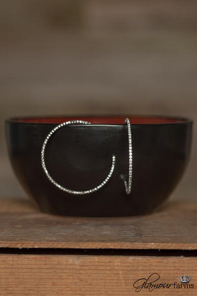 Shine Brightly Hoop - Clear/Silver