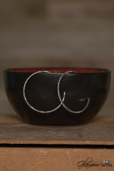 Shine Brightly Hoop - Clear/Silver