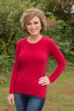 *RESTOCK* Simply Basic Long Sleeve Tee - Cranberry
