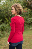 *RESTOCK* Simply Basic Long Sleeve Tee - Cranberry