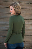 *RESTOCK* Simply Basic Long Sleeve Tee - Olive