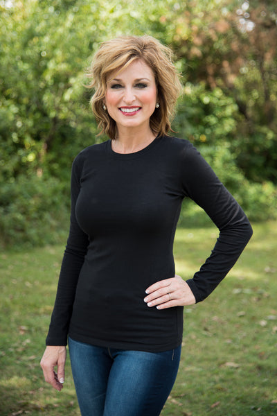 *RESTOCK* Simply Basic Long Sleeve Tee - Black
