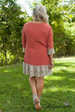 Curvy| Think Of You Tunic/Dress - Rust