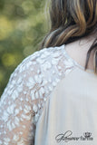 Curvy| Simply Suzanne Lace Tunic - Mocha