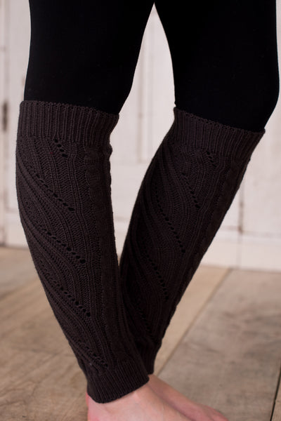 Snowy Days Leg Warmers - Dark Gray