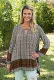 South Of The Border Tunic - Ivory/Multi