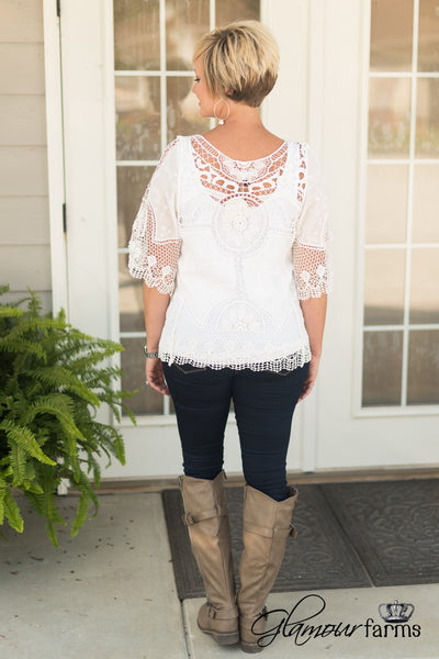 Southern Lady Top - Ivory
