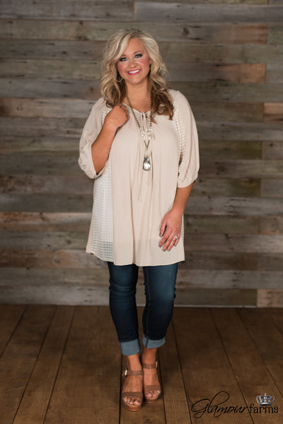 Curvy| Southern Queen Top - Natural