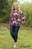 Sweet Splendor Floral Top - Magenta