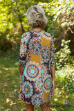 *PRE-ORDER* Teresa Floral Tunic/Dress - Brown/Mint