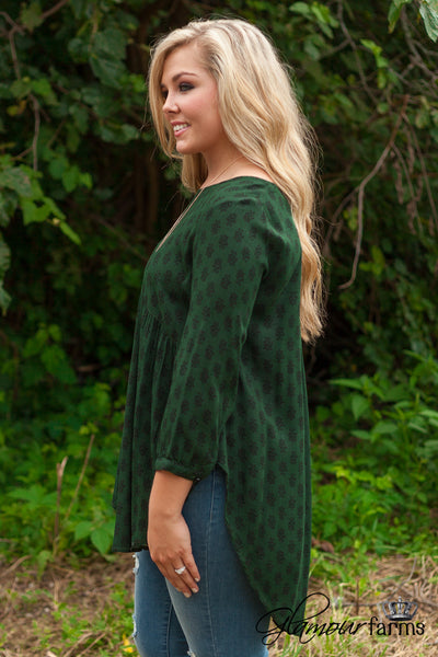 The Arabesque Top/Tunic - Dark Olive