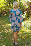 The Bryce Floral Tunic/Dress - Teal