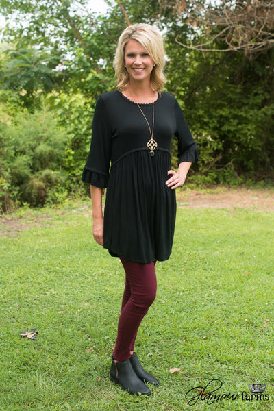 The Eloise Tunic/Dress - Black
