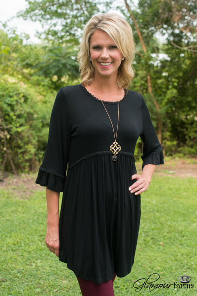 The Eloise Tunic/Dress - Black