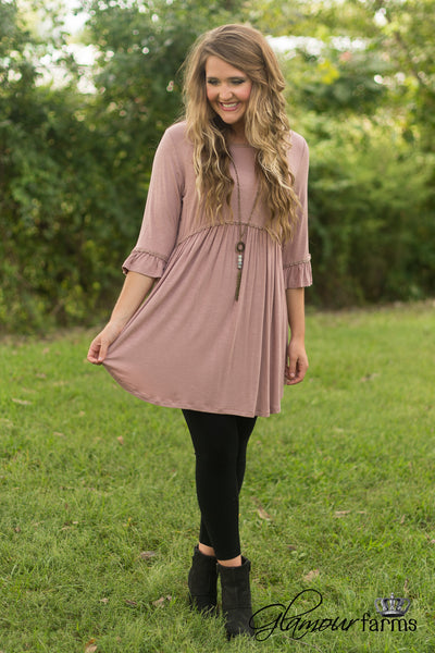 The Eloise Tunic/Dress - Dusty Rose