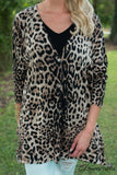 The Felicia Cardigan - Brown Animal