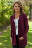 *1 LEFT - SMALL* The Harlow Cardigan - Burgundy