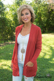 The Harlow Cardigan - Rust
