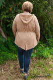Curvy| The Hayden Hooded Jacket - Khaki