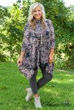 Curvy| The Jinny Tunic - Dark Brown