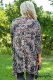 Curvy| The Jinny Tunic - Dark Brown