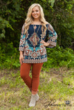 The Mika Top - Navy/Multi