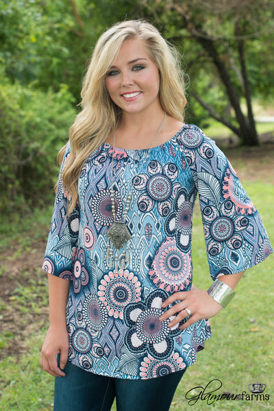 *1 LEFT - MEDIUM* The Mika Top - Navy