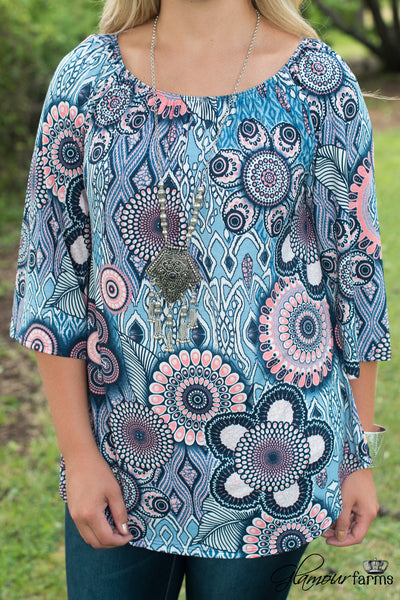 *1 LEFT - MEDIUM* The Mika Top - Navy
