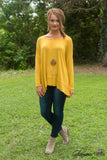 The Natalie Hi-Lo Top - Mustard