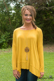 The Natalie Hi-Lo Top - Mustard