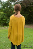 The Natalie Hi-Lo Top - Mustard