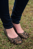 *1 LEFT - SIZE 11* The Nizza Flat - Bronze/Black