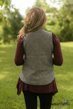 The Talma Herringbone Vest - Black