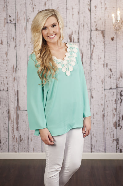The Mia Blouse - Mint