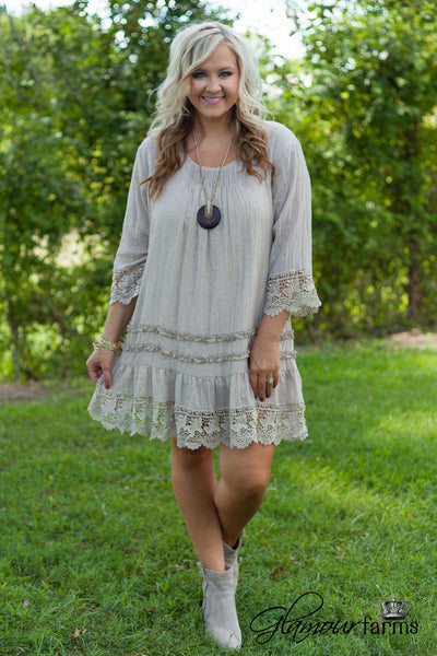 Curvy| Think Of You Tunic/Dress - Mocha