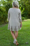 Curvy| Think Of You Tunic/Dress - Mocha