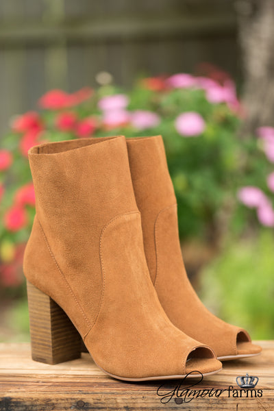 Tom Girl Peep-Toe Boot - Brown