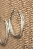 Trinity Loop Earrings - Matte Silver