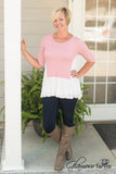 True Hope Striped Top - Coral/Ivory