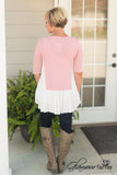 True Hope Striped Top - Coral/Ivory