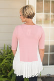 True Hope Striped Top - Coral/Ivory