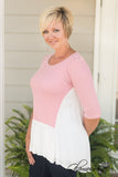 True Hope Striped Top - Coral/Ivory