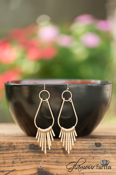 U R Mine Earrings - Worn Gold