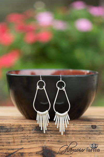 U R Mine Earrings - Worn Silver