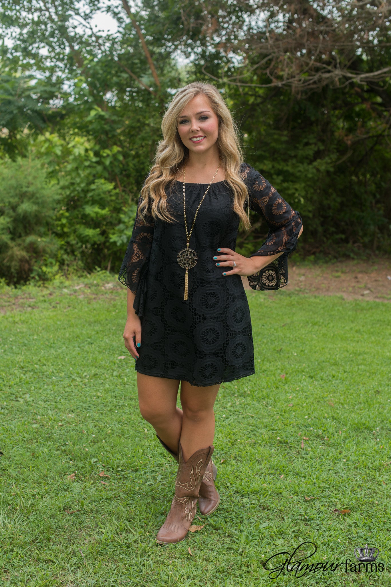 Utah Union Lace Tunic/Dress - Black | gf-dev-store